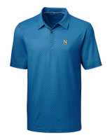 Navy Midshipmen Cutter & Buck Pike Mini Pennant Print Stretch Mens Big and Tall Polo LYN_MANN_HG 