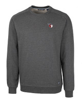 Cleveland Guardians Cutter & Buck Saturday Cotton Blend Mens Crew Neck Sweatshirt Charcoal Heather Mannequin