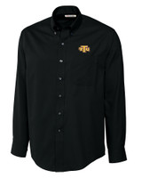 Tennessee Tech Golden Eagles Cutter & Buck Epic Easy Care Fine Twill Mens Big and Tall Dress Shirt Black Mannequin