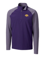 Tennessee Tech Golden Eagles Cutter & Buck Response Lightweight Hybrid Quarter Zip Mens Pullover Windbreaker College Purple Mannequin