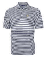 Navy Midshipmen Cutter & Buck Virtue Eco Pique Stripe Recycled Mens Big and Tall Polo NVBU_MANN_HG 