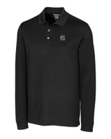 South Carolina Gamecocks Cutter & Buck Advantage Tri-Blend Pique Mens Big and Tall Long Sleeve Polo BL_MANN_HG 1