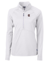 South Carolina Gamecocks Cutter & Buck Adapt Eco Knit Stretch Recycled Womens Half Zip Pullover WH_MANN_HG 1