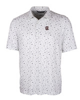 South Carolina Gamecocks Cutter & Buck Pike Polo Daub Print White Mannequin