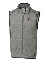 South Carolina Gamecocks Cutter & Buck Mainsail Sweater-Knit Mens Big and Tall Full Zip Vest POH_MANN_HG 1