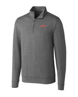 UConn Huskies Cutter & Buck Shoreline Heathered Quarter Zip Mens Pullover Charcoal Heather Mannequin