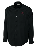 FSU Bobby Bowden Cutter & Buck Epic Easy Care Fine Twill Mens Long Sleeve Dress Shirt Black Mannequin