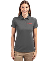 UConn Huskies Cutter & Buck Advantage Eco Tri-Blend Pique Womens Polo Elemental Grey Front