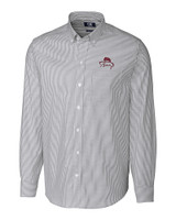 FSU Bobby Bowden Cutter & Buck Stretch Oxford Stripe Mens Big and Tall Long Sleeve Dress Shirt Charcoal Mannequin