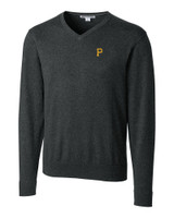 Pittsburgh Pirates Cutter & Buck Lakemont Tri-Blend Mens V-Neck Pullover Sweater CCH_MANN_HG 1