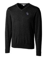 Colorado Rockies Cutter & Buck Lakemont Tri-Blend Mens V-Neck Pullover Sweater Black Mannequin