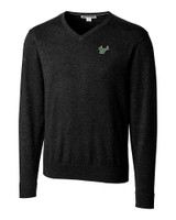 South Florida Bulls Cutter & Buck Lakemont Tri-Blend Mens V-Neck Pullover Sweater Black Mannequin
