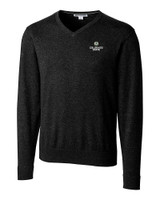 Colorado State Rams Cutter & Buck Lakemont Tri-Blend Mens V-Neck Pullover Sweater Black Mannequin