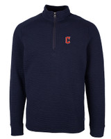 Cleveland Guardians - Cutter & Buck Big & Tall Coastal Half-Zip Liberty Navy Mannequin
