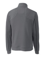 Cleveland Guardians - Cutter & Buck Big & Tall DryTec Edge Half Zip Elemental Grey/Black Mannequin Back