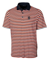Detroit Tigers Cutter & Buck Mens Forge Polo Multi Stripe College Orange Mannequin