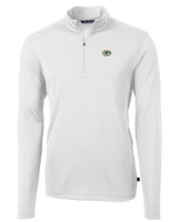 Green Bay Packers Cutter & Buck Virtue Eco Pique Recycled Quarter Zip Mens Big & Tall Pullover WH_MANN_HG 1