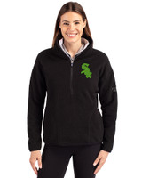 Chicago White Sox Cutter & Buck Cascade Eco Fleece Womens Pullover Jacket Black Front