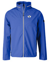 Brigham Young Cougars Cutter & Buck Vapor Water Repellent Stretch Mens Full Zip Rain Jacket CEN_MANN_HG 1