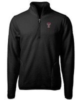 Texas Tech Red Raiders Cutter & Buck Cascade Eco Sherpa Fleece Mens Quarter Zip Jacket BL_MANN_HG 1