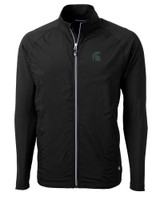 Michigan State Spartans Cutter & Buck Adapt Eco Knit Hybrid Recycled Mens Big & Tall Full Zip Jacket BL_MANN_HG 1