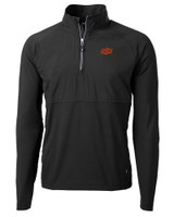 Oklahoma State Cowboys Cutter & Buck Adapt Eco Knit Hybrid Recycled Mens Quarter Zip BL_MANN_HG 1