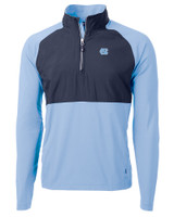 North Carolina Tar Heels Cutter & Buck Adapt Eco Knit Hybrid Recycled Mens Quarter Zip ALSNB_MANN_HG 1