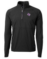 Stephen F Austin Lumberjacks Cutter & Buck Adapt Eco Knit Hybrid Recycled Mens Quarter Zip BL_MANN_HG 