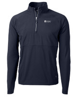 Fairleigh Dickinson Knights Cutter & Buck Adapt Eco Knit Hybrid Recycled Mens Quarter Zip NVBU_MANN_HG 