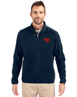 Dayton Flyers Cutter & Buck Cascade Eco Sherpa Mens Big & Tall Fleece Jacket Navy Blue Front