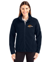 Pepperdine Waves Cutter & Buck Cascade Eco Fleece Womens Full Zip Jacket Navy Blue Front