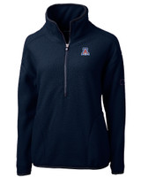 Arizona Wildcats Cutter & Buck Cascade Eco Fleece Womens Pullover Jacket NVBU_MANN_HG 