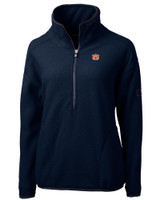 Auburn Tigers Cutter & Buck Cascade Eco Sherpa Womens Fleece Pullover Jacket NVBU_MANN_HG 1