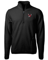 Eastern Washington Eagles Cutter & Buck Cascade Eco Sherpa Fleece Mens Big & Tall Quarter Zip Jacket BL_MANN_HG 