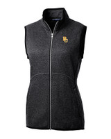 Baylor Bears Cutter & Buck Mainsail Sweater Knit Womens Full Zip Vest CCH_MANN_HG 