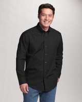 The Big & Tall Easy Care Fine Twill shirt has the rich feel of a cotton blend plus a wrinkle-resistent finish. 