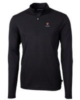 Harvard Crimson Cutter & Buck Virtue Eco Pique Recycled Quarter Zip Mens Big & Tall Pullover BL_MANN_HG 