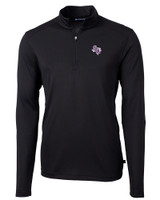 Stephen F Austin Lumberjacks Cutter & Buck Virtue Eco Pique Recycled Quarter Zip Mens Big & Tall Pullover BL_MANN_HG 