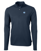 North Carolina Tar Heels Cutter & Buck Virtue Eco Pique Recycled Quarter Zip Mens Big & Tall Pullover NVBU_MANN_HG 1