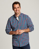 Cutter & Buck Mens Big & Tall Albert Check Shirt Aquatic Front