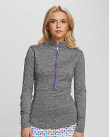 Cutter & Buck Long Sleeve Womens Jessa 3/4 Zip GPE_PRO_HG 1