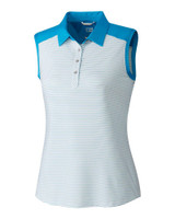 Cutter & Buck Short Sleeve Womens Lauren Stripe Polo RIV_PRO_HG 1