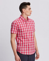 Cutter & Buck Mens Big & Tall Strive Shadow Plaid Short Sleeve Shirt EMB_PRO_HG 1