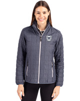 Butler Bulldogs Cutter & Buck Rainier PrimaLoft®  Womens Eco Insulated Full Zip Puffer Jacket Anthracite Melange Front