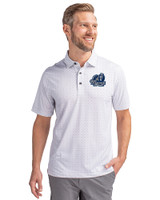 Old Dominion Monarchs College Vault - Cutter & Buck Pike Double Dot Print Stretch Mens Polo Charcoal Front