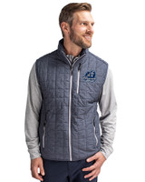 Old Dominion Monarchs College Vault - Cutter & Buck Rainier PrimaLoft® Mens Big and Tall Eco Insulated Full Zip Puffer Vest Anthracite Melange Front