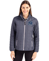 Old Dominion Monarchs College Vault - Cutter & Buck Rainier Recycled Insulated Puffer Womens Full Zip Jacket Anthracite Melange Front
