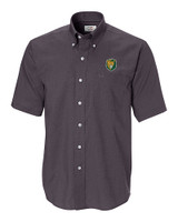 Southeastern Louisiana Lions Cutter & Buck Epic Easy Care Nailshead Mens Short Sleeve Dress Shirt Black Mannequin