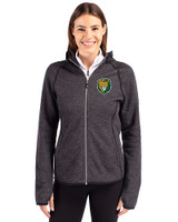 Southeastern Louisiana Lions Cutter & Buck Mainsail Full Zip Hooded Womens Jacket Charcoal Heather Front