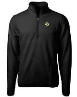 Cal Poly Mustangs Cutter & Buck Cascade Eco Fleece Mens Quarter Zip Jacket BL_MANN_HG 